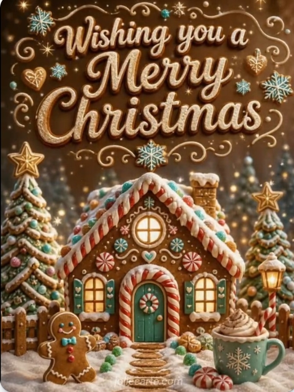 Holiday Gingerbread House Wall Art 8x10 Print